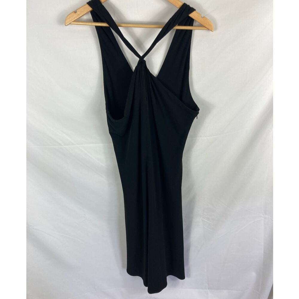 Laundry by Shelli Segal Twist Front Sleeveless Dress Black Size Medium